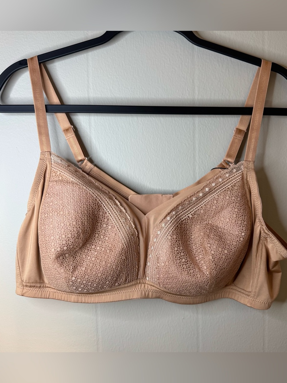 Understance NWT Everyday Support Full Coverage Lace-Trim Bra - Nude 42A